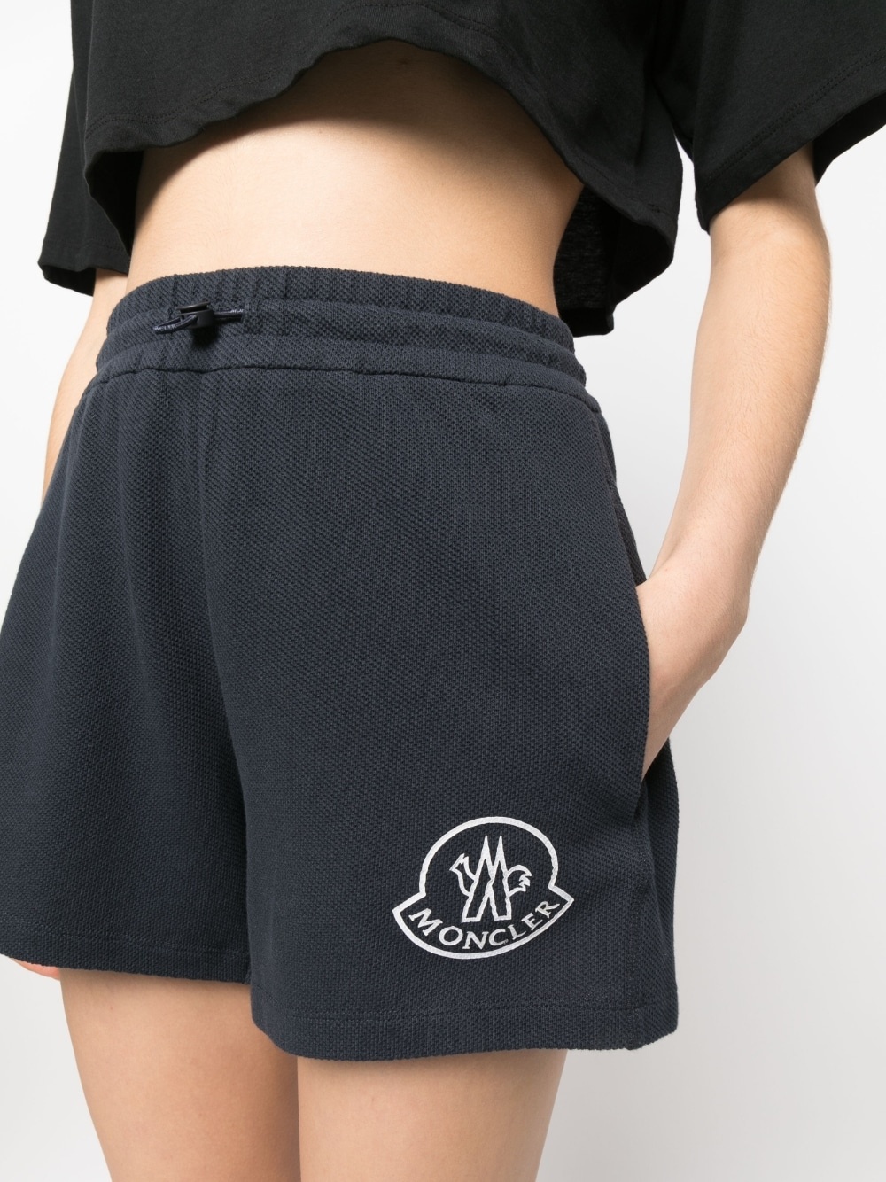 drawstring cotton shorts - 5