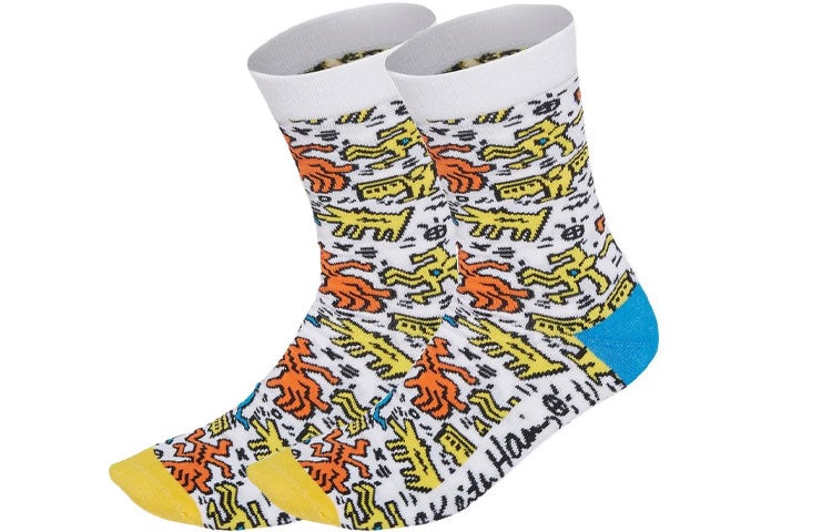adidas neo x Crossover Graffiti Pattern Knit Sports Socks Unisex One Pair Multicolor HF0078 - 3