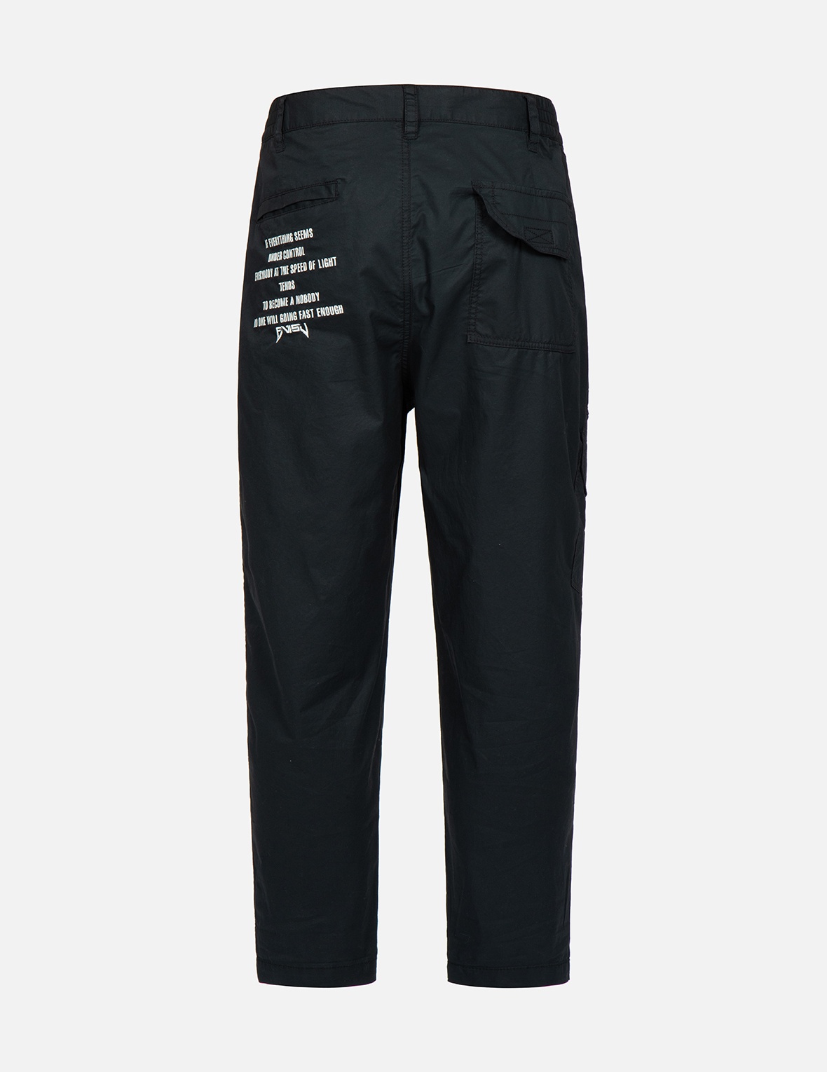 SEAGULL AND SLOGAN EMBROIDERY RELAX-FIT PANTS - 2