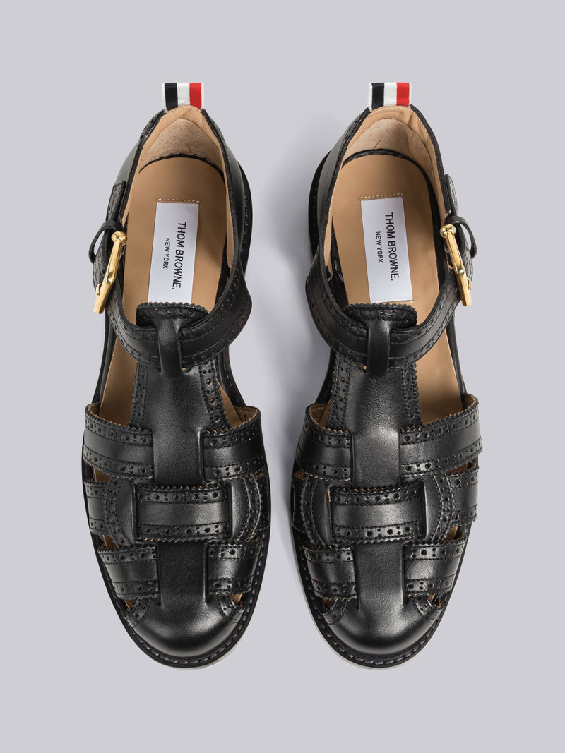 Vitello Calf Brogued Fisherman Sandal 4