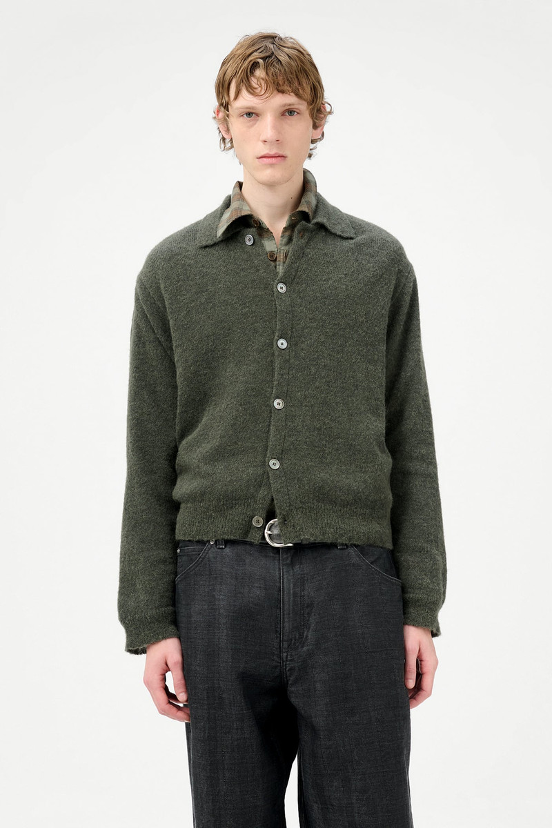 Evening Polo Moss Green Fuzzy Alpaca 3