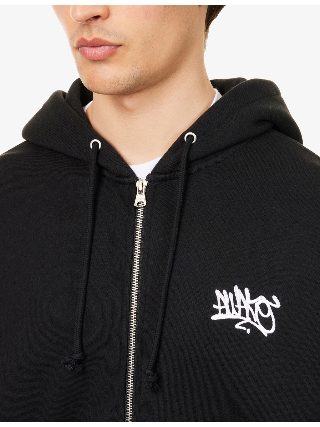All City Zip-Up Brand-Embroidery Cotton-Jersey Hoody - 5