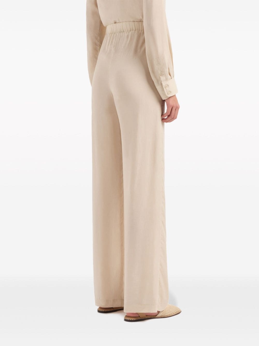 drawstring-detailed straight-leg trousers - 3