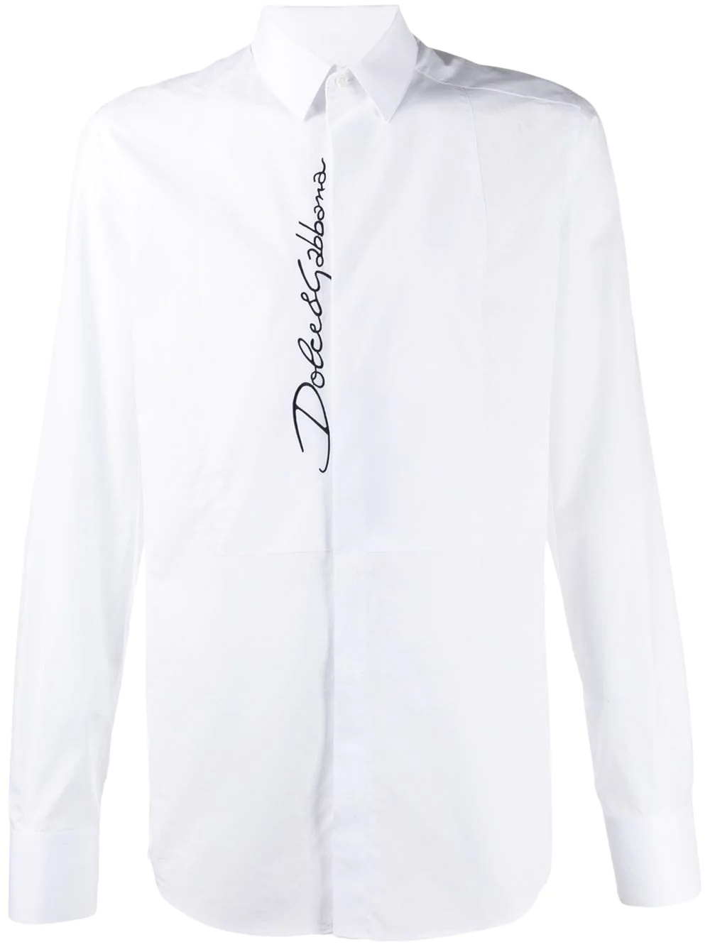 embroidered logo tailored shirt - 1