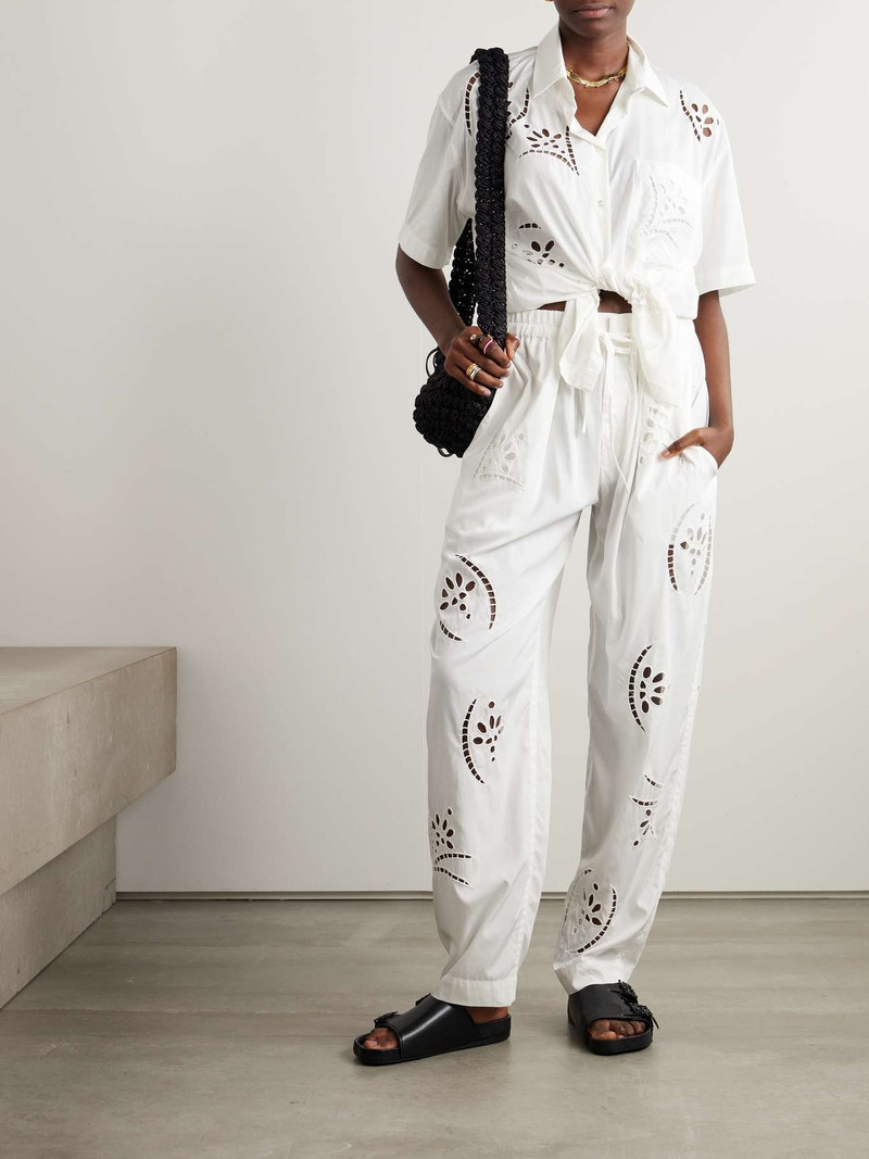 Isabel Marant Hectorina broderie anglaise modal-blend pants outlook