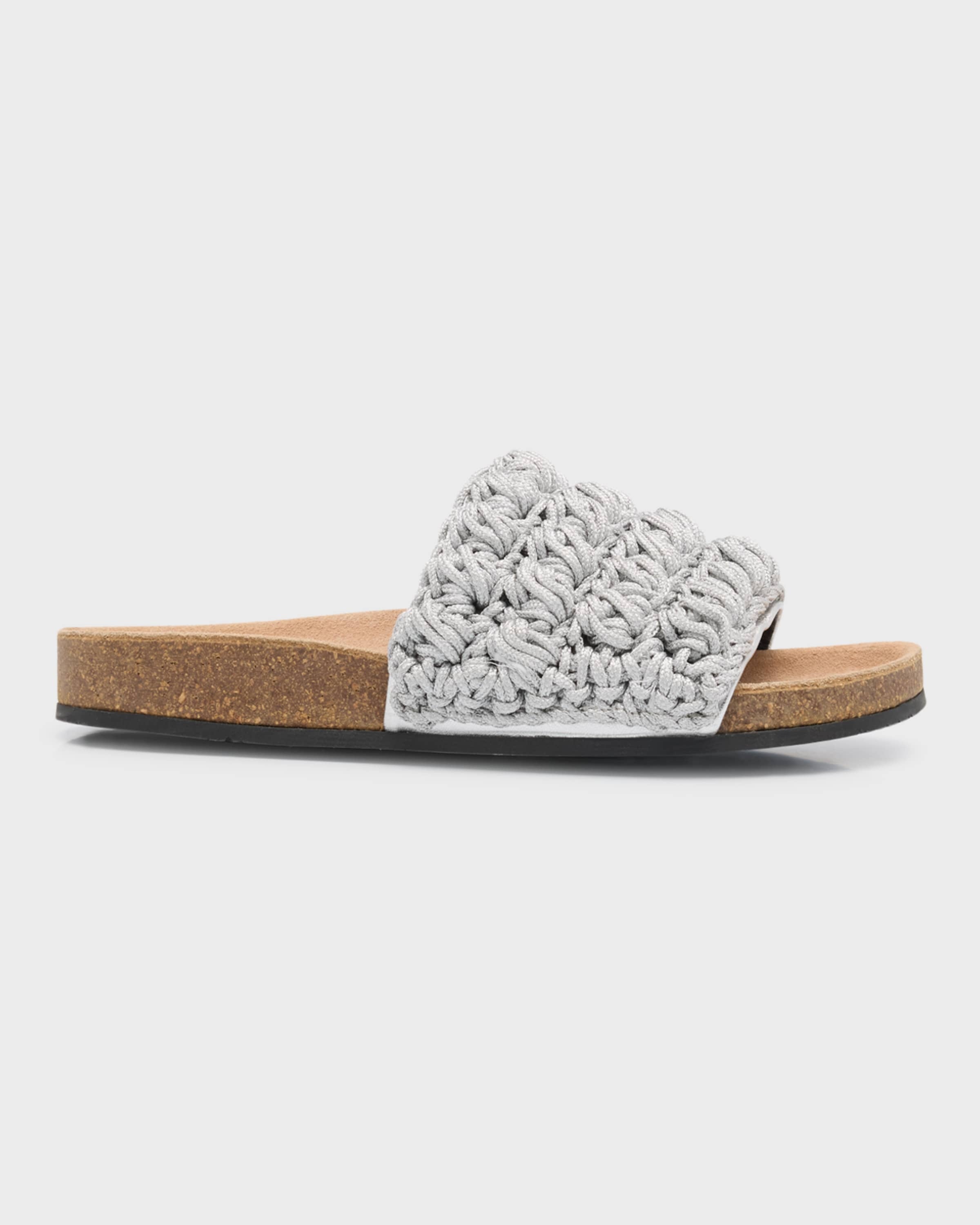 Crochet Cotton Easy Slide Sandals - 1