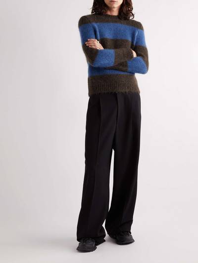 Raf Simons Slim-Fit Striped Mohair-Blend Sweater outlook