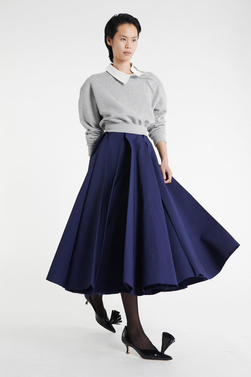 PLEATED SKIRT NAVY 1