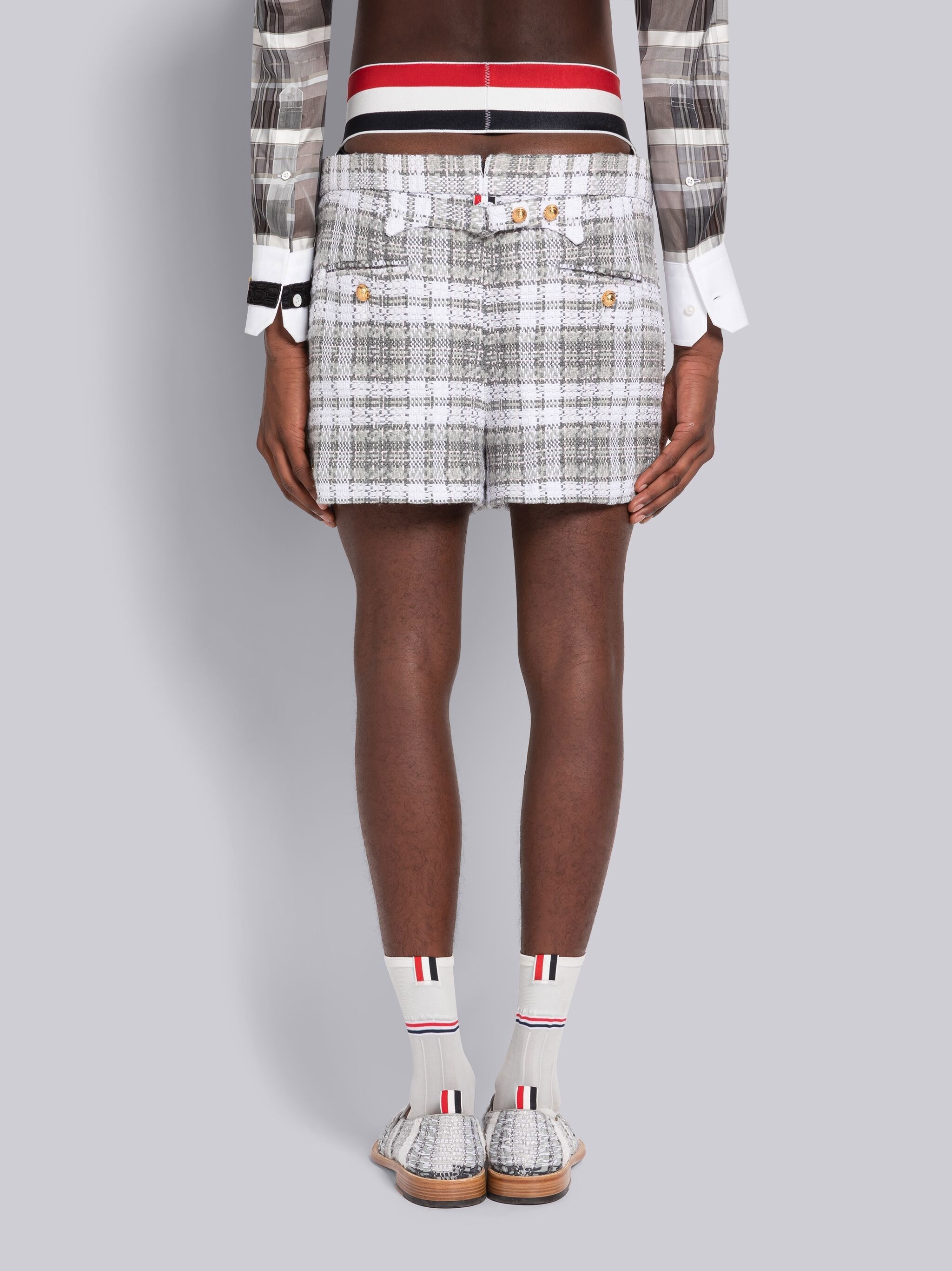low-rise tweed shorts - 3