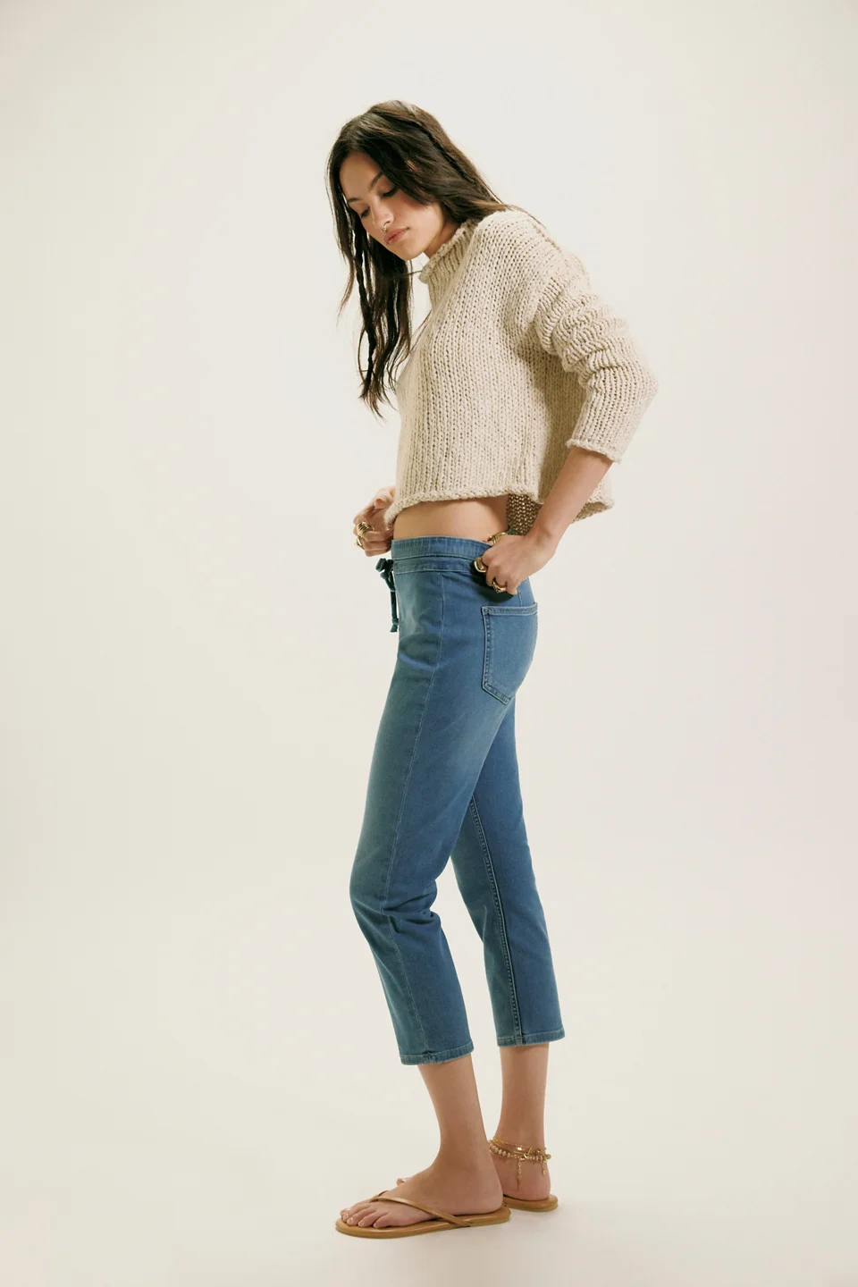 We The Free Knockout Mid-Rise Crop Jeans - 1
