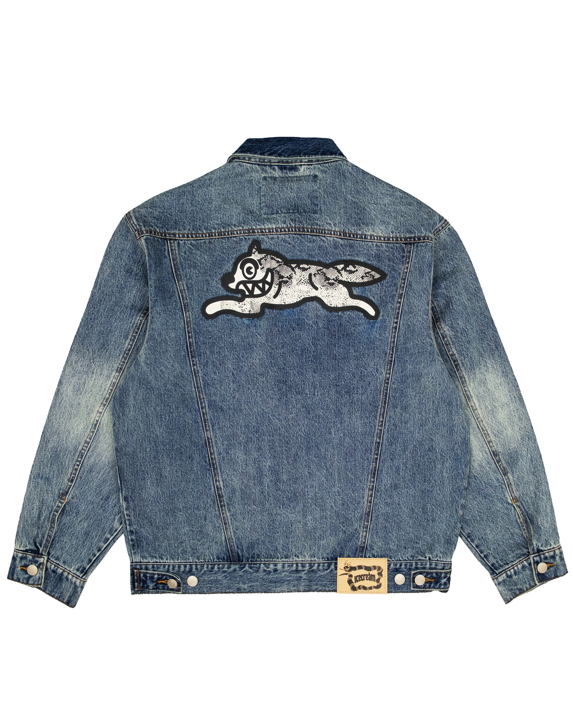 SNAKE PATTERN RUNNING DOG DENIM JACKET - 2