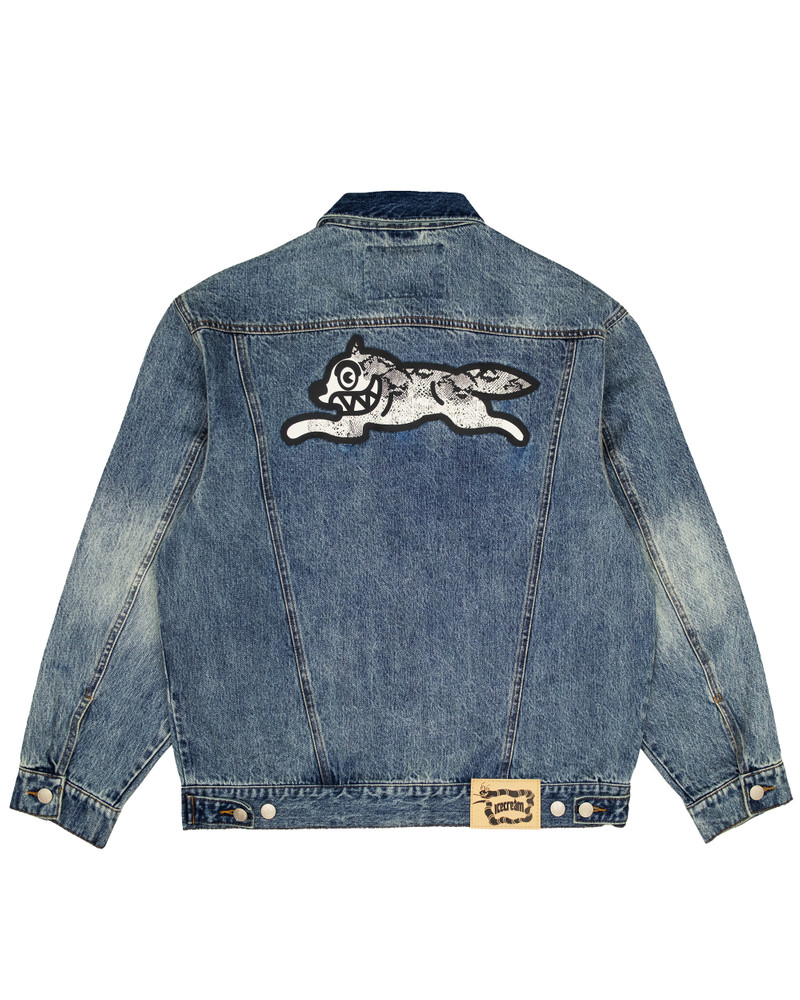 ICECREAM SNAKE PATTERN RUNNING DOG DENIM JACKET outlook