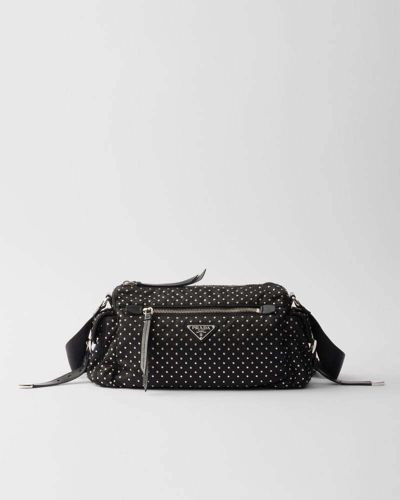 Re-Nylon bag with studs - 1
