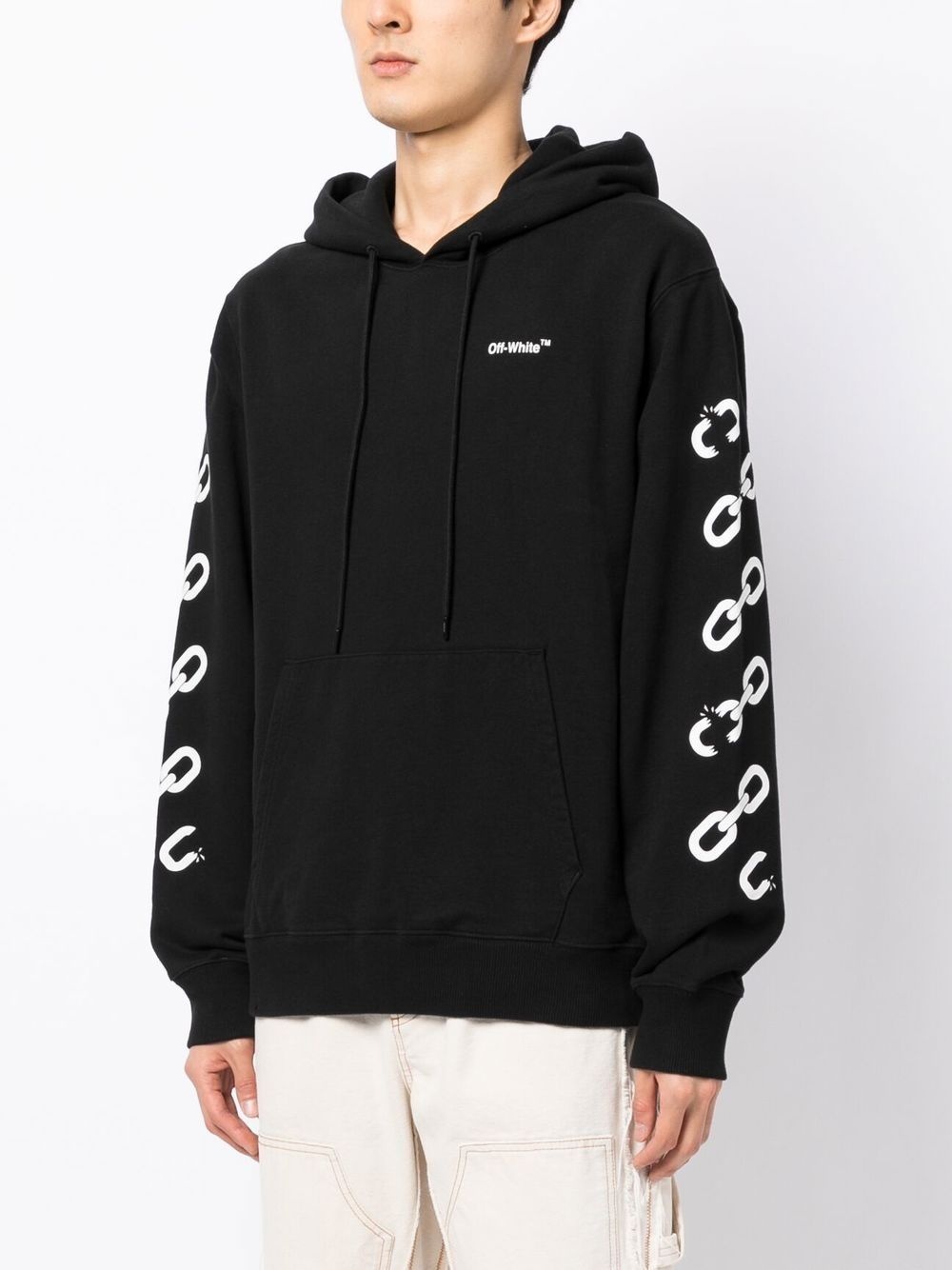 Off White chain link Arrows motif hoody REVERSIBLE