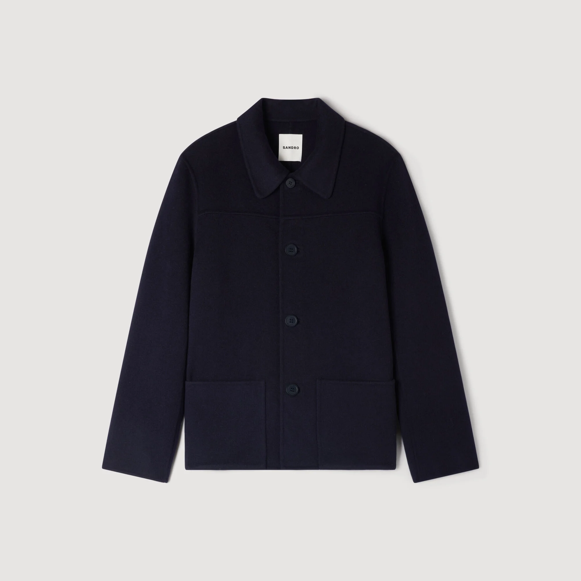 WOOL JACKET WITH REGULAR COLLAR - 1
