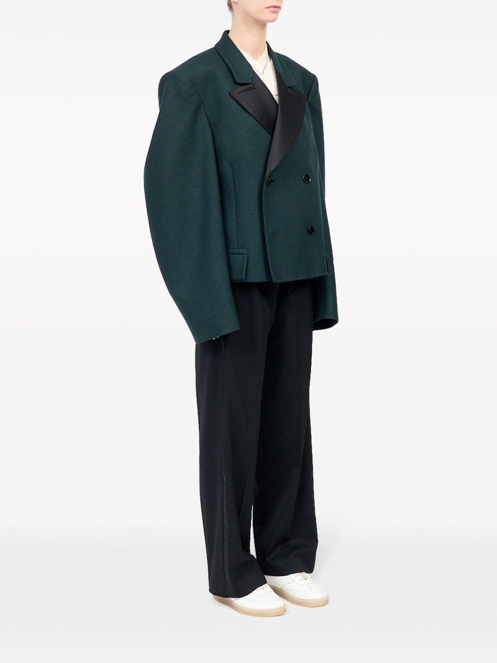 double-breasted over-sized blazer - 3