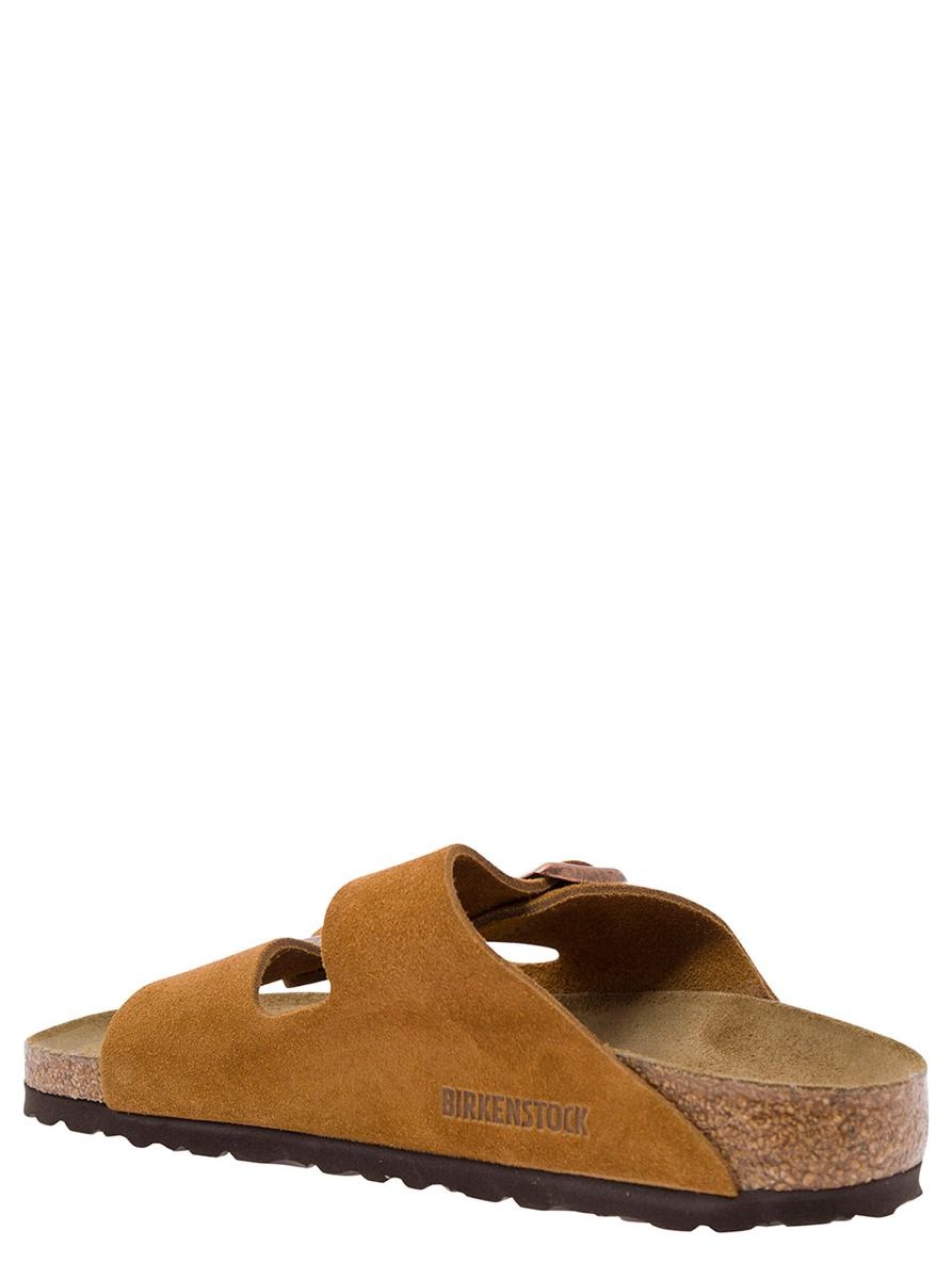 BIRKENSTOCK SANDALI SLIP-ON 'ARIZONA' CON LOGO INCISO IN SUEDE E SUGERO MARRONE DONNA - 3