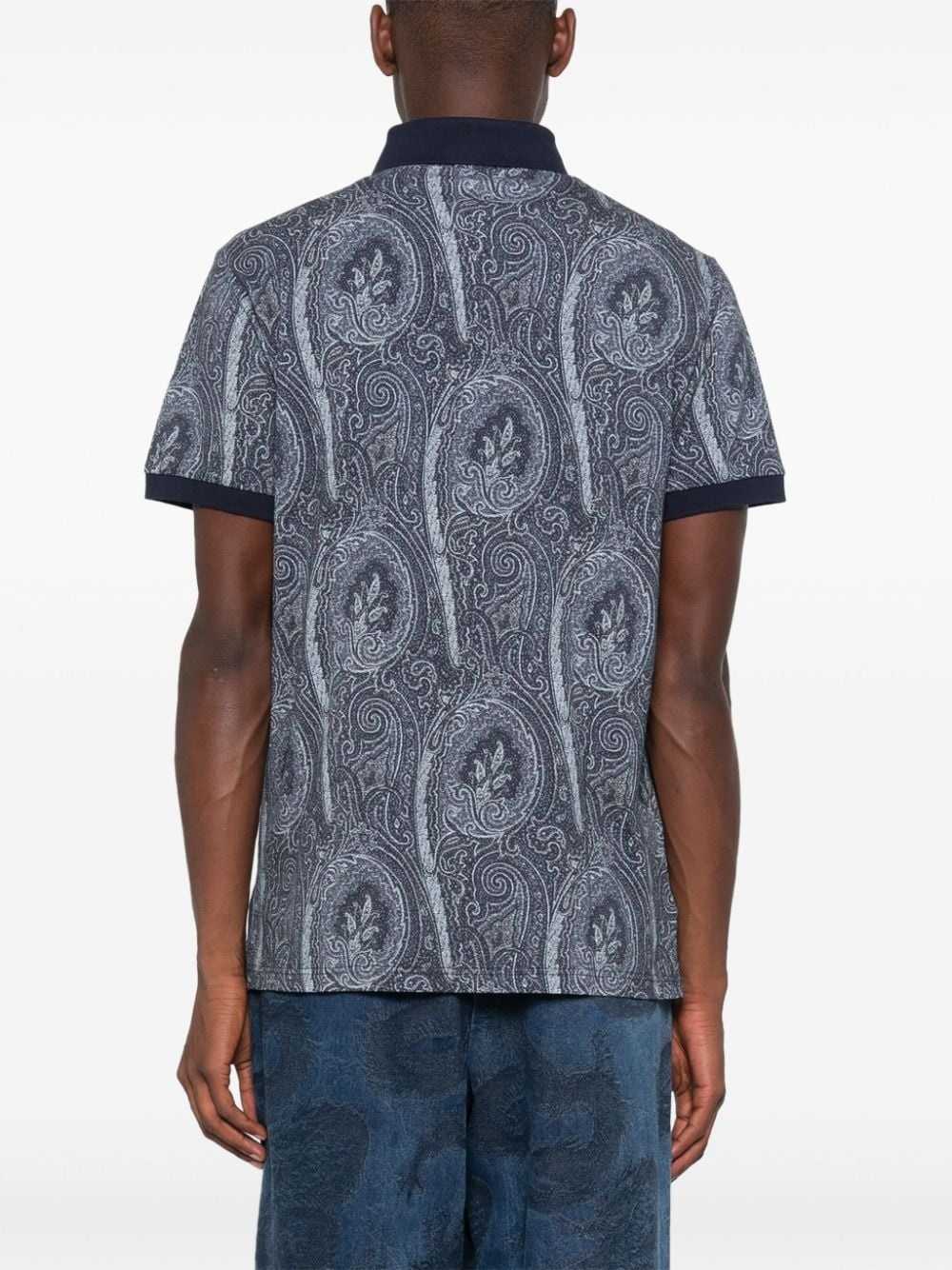 paisley-print polo shirt - 4