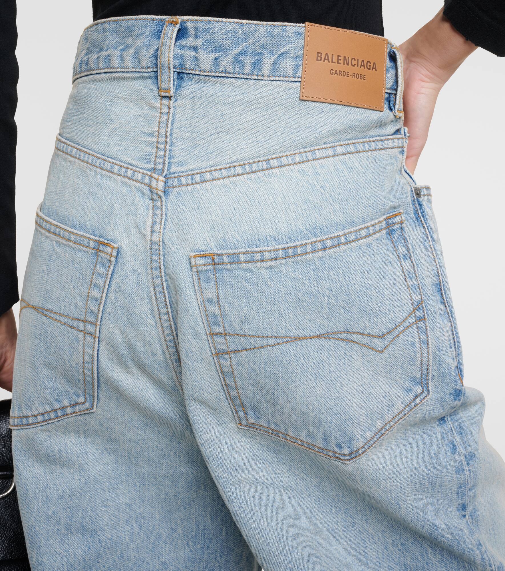 Mid-rise wide-leg jeans - 6
