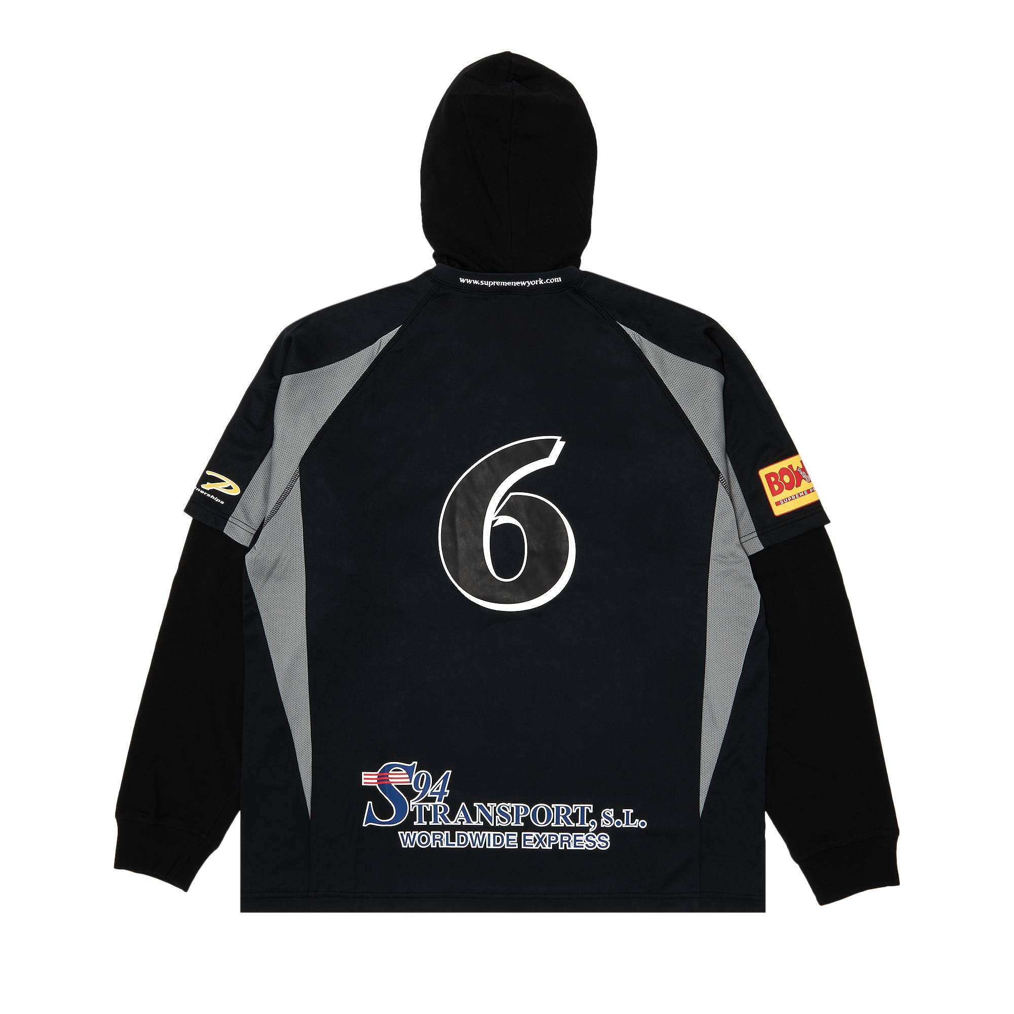 Supreme Hooded Soccer Jersey 'Black' - 2