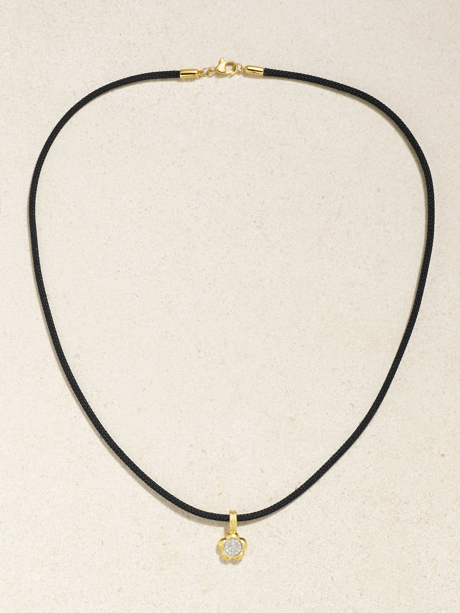 Crosby 10-karat gold, cord and diamond choker Gold - 4