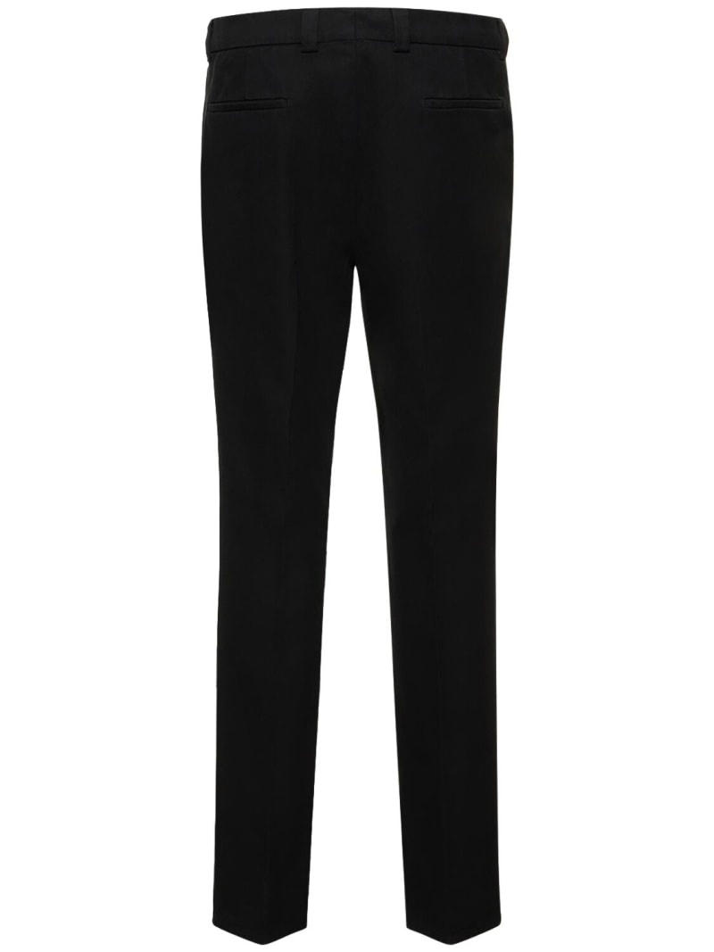 Cotton gabardine straight pants - 3