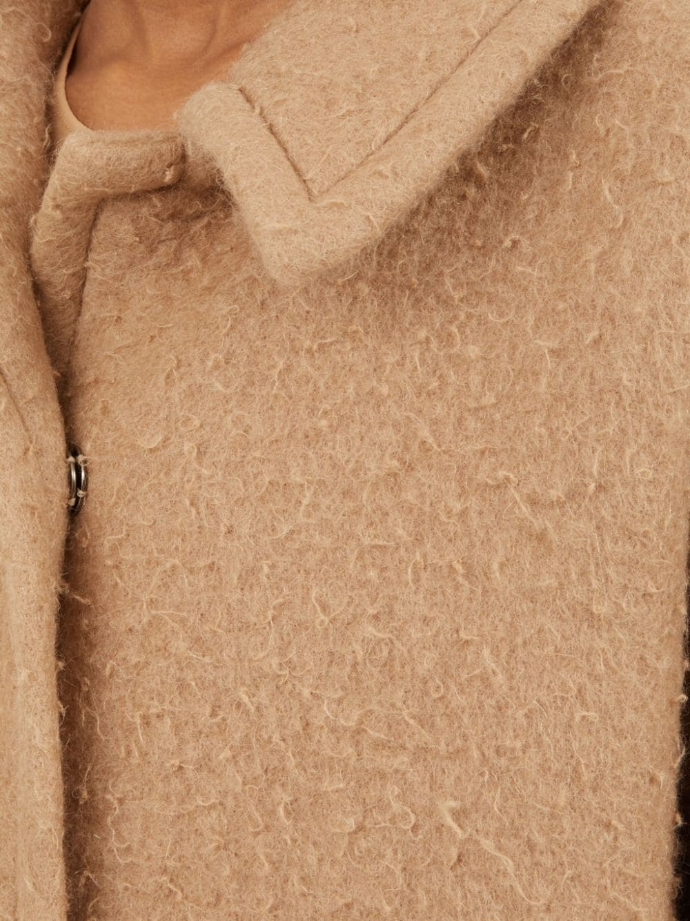 oversized effect bouclé mohair coat - 7