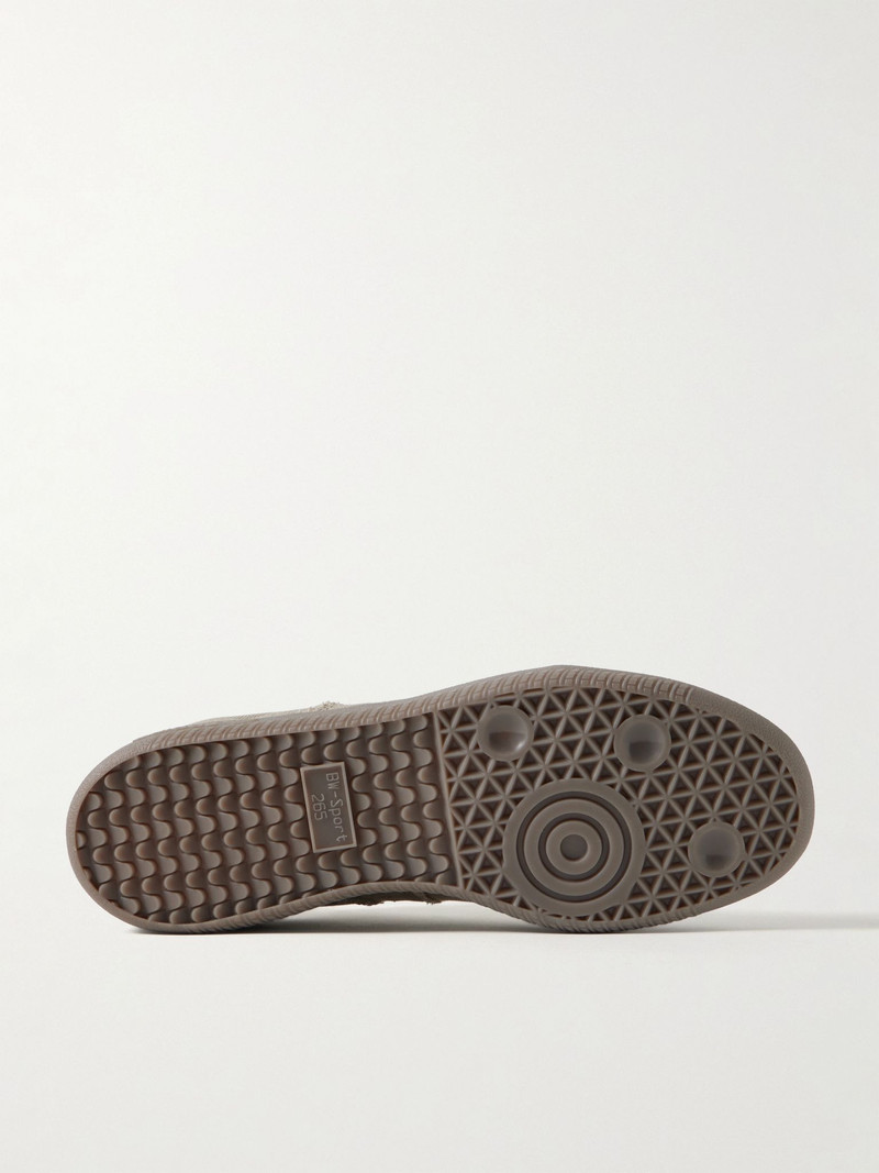 adidas Originals BW Army Suede-Trimmed Waxed-Canvas Sneakers Gray outlook