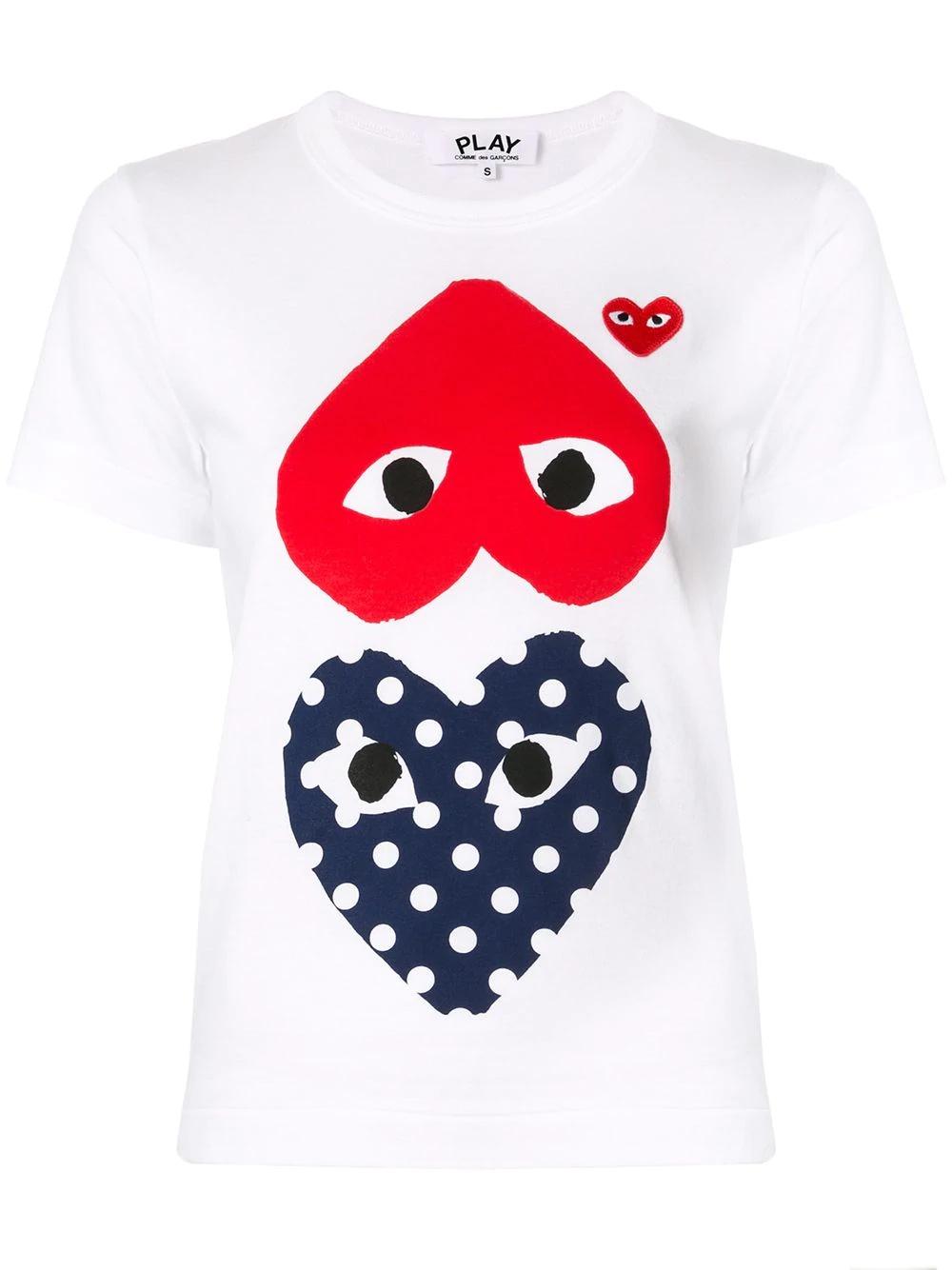 heart-print crew neck T-shirt - 1