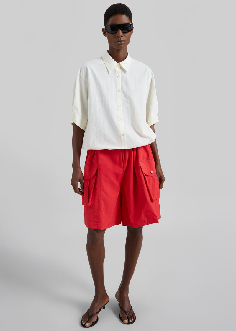 Comporta Drawstring Shirt - Cream 6