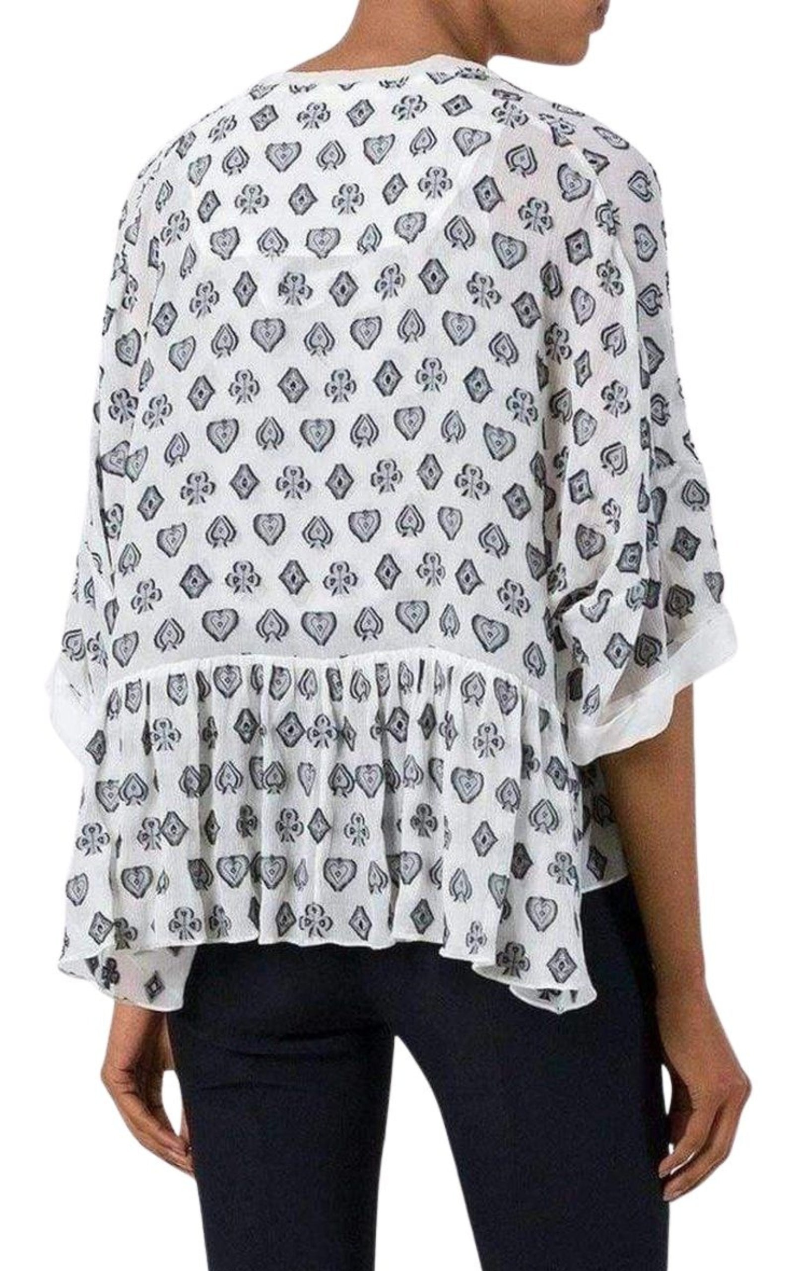 Fil Coupé Two Overlapping Silk Tops - 3