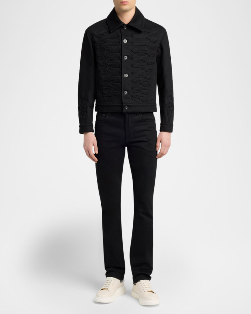 Alexander McQueen Men's Ozzy Slim Black Denim Jeans outlook