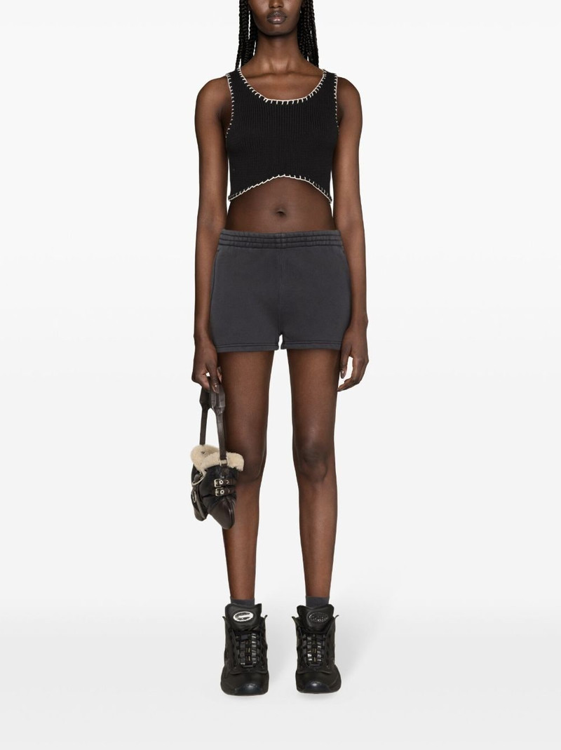 Alexander Wang logo-embossed jersey shorts outlook