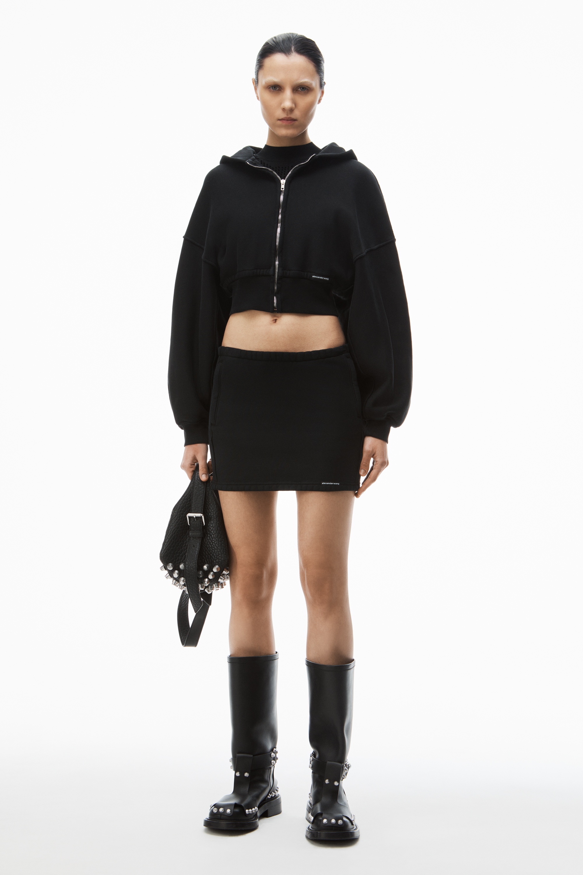 mini skirt in classic cotton terry - 2