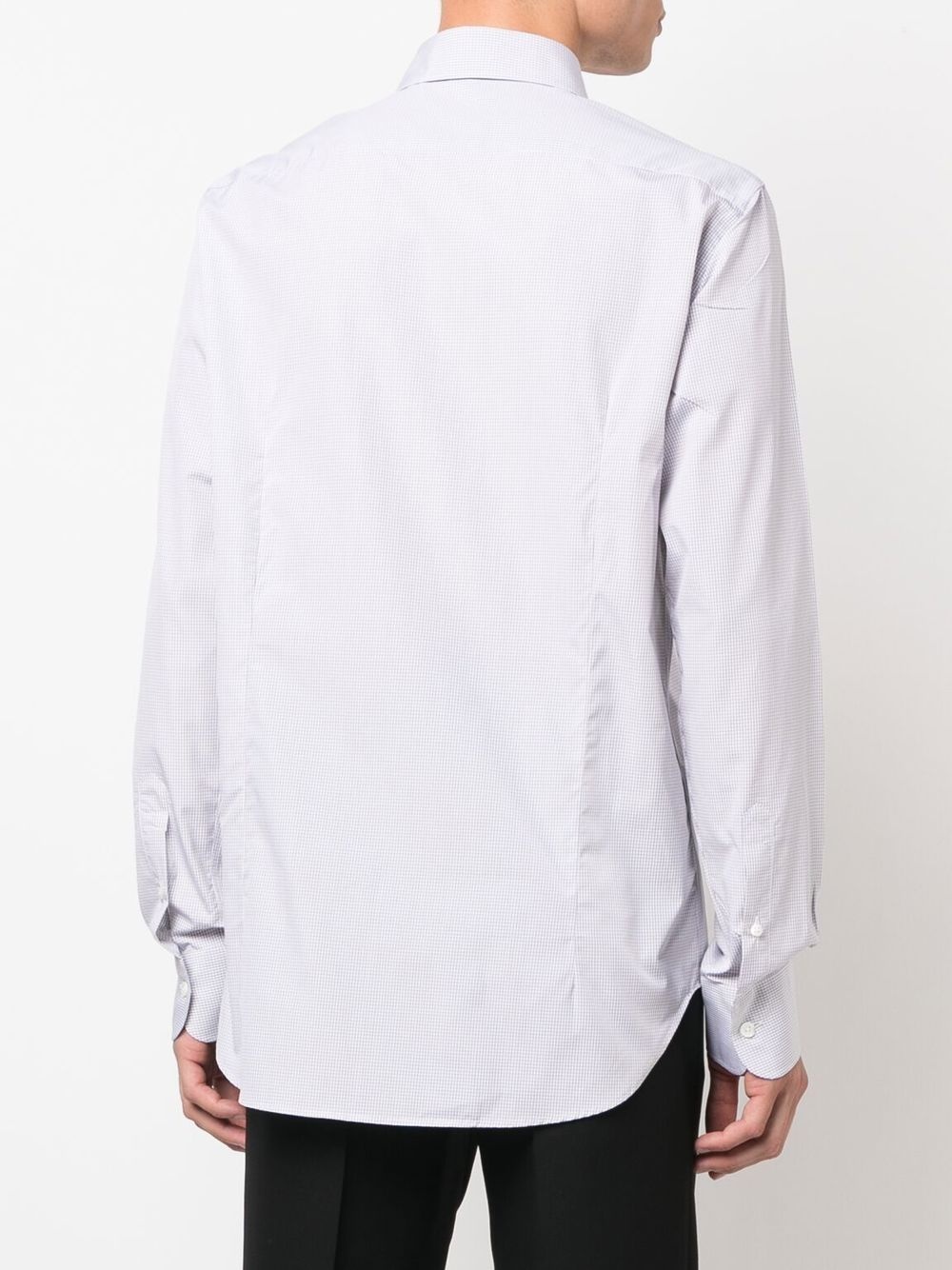 check print cotton long-sleeve shirt - 4