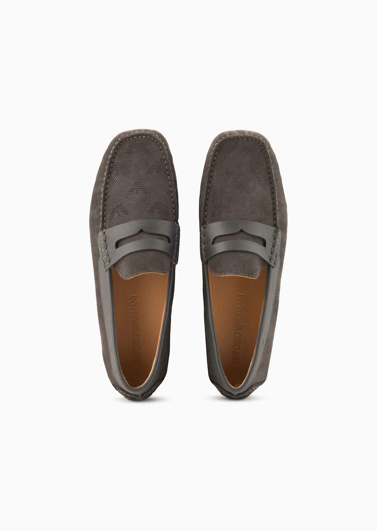 Micro-perforated suede driving loafers - 3