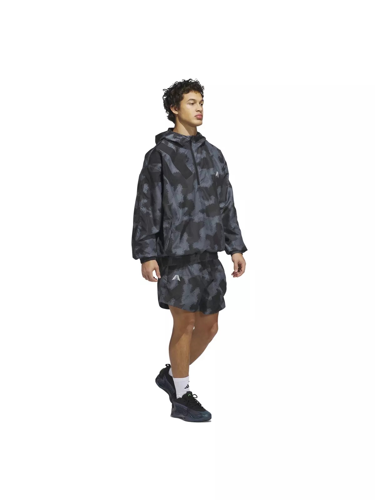 Men's Anthony Edwards Camp AOP Hooded Anorak -Grey - 5