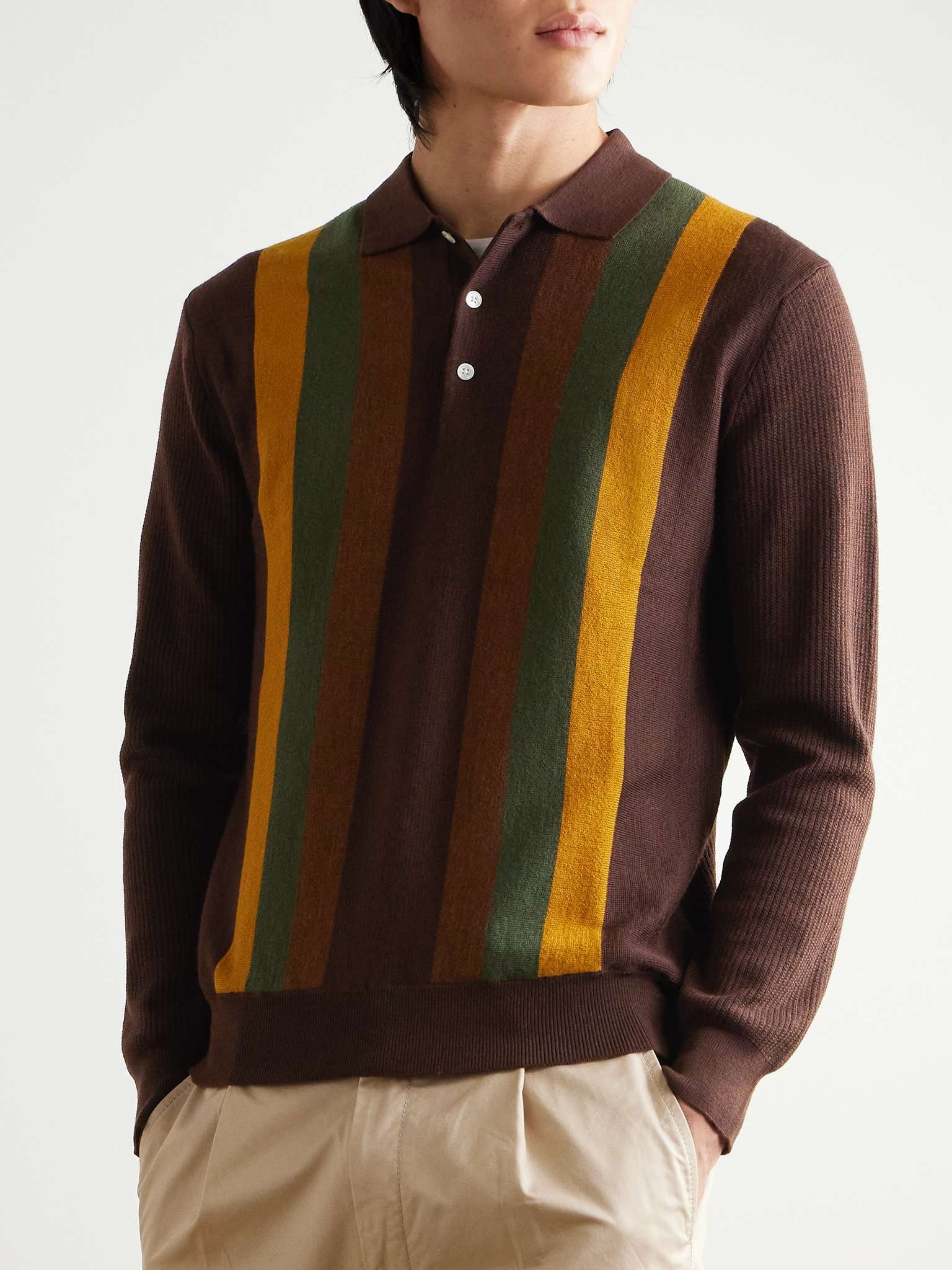 Striped Wool Polo Shirt - 3