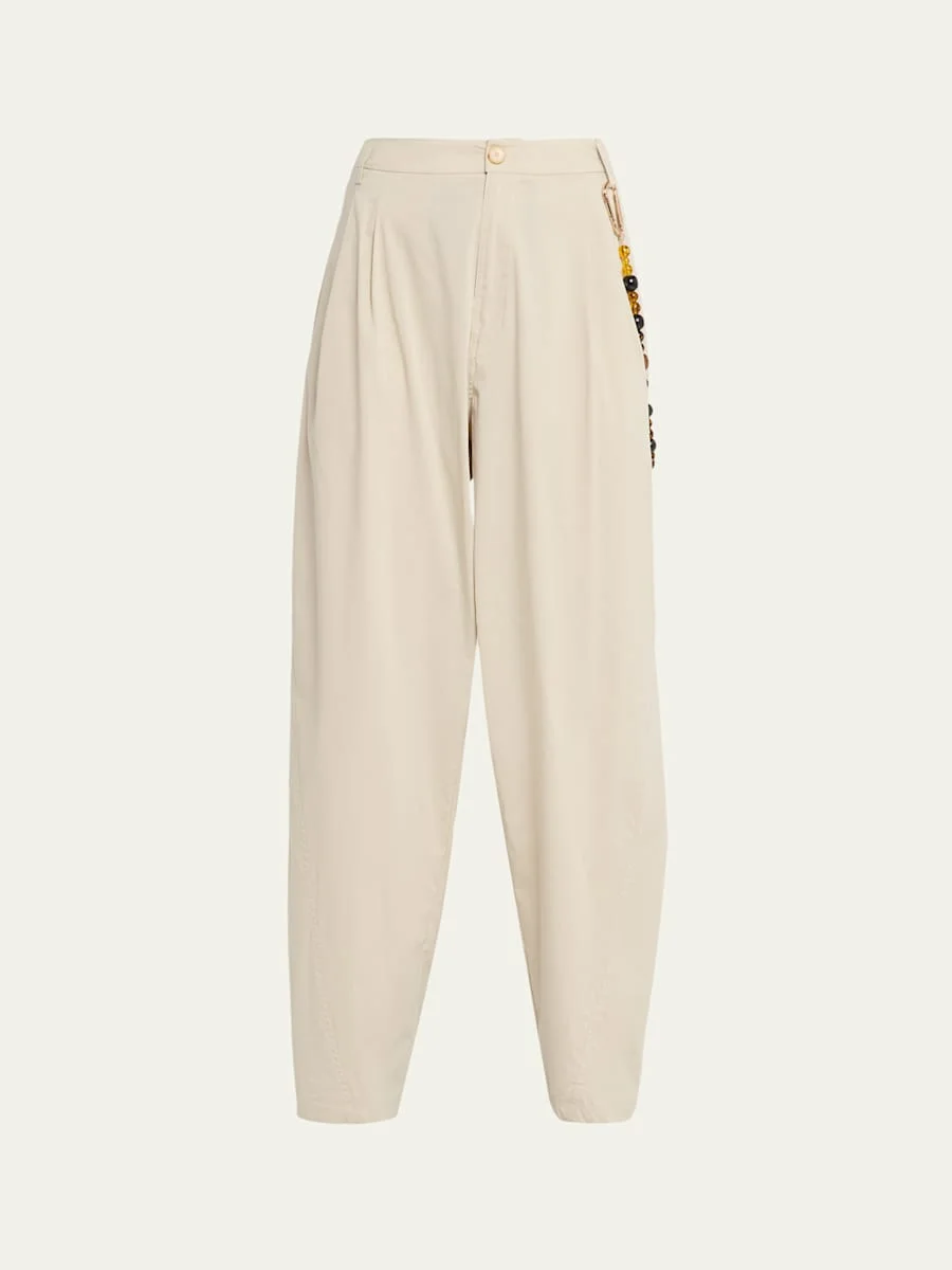 Phebe Tapered Cotton Pants - 1
