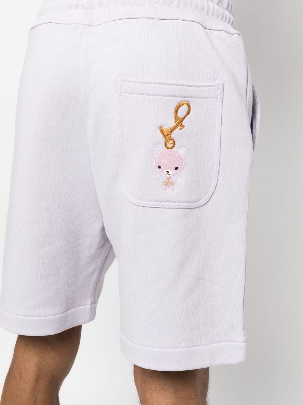 drawstring-waist organic-cotton shorts - 5