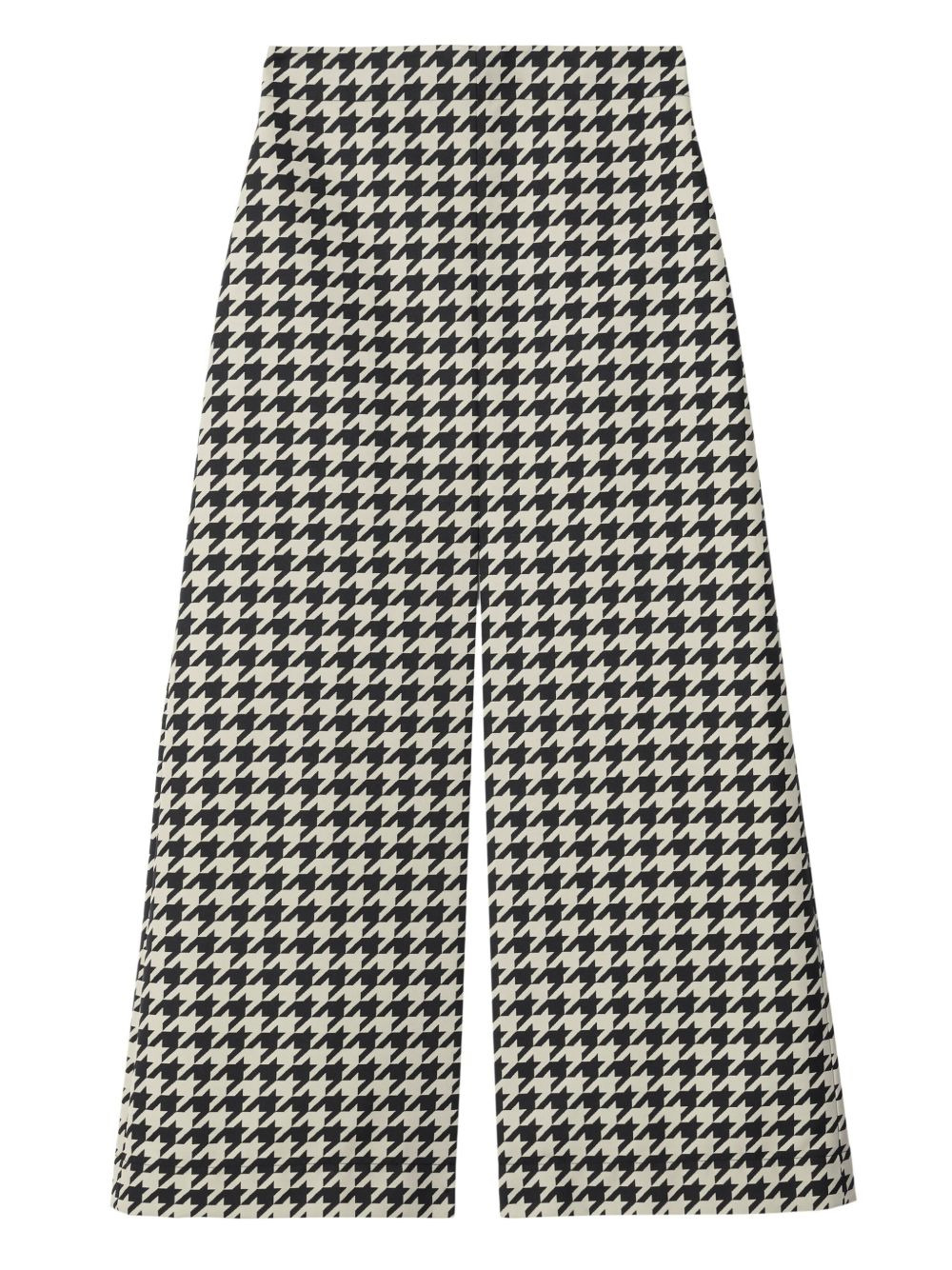 houndstooth-pattern gabardine cropped trousers - 6