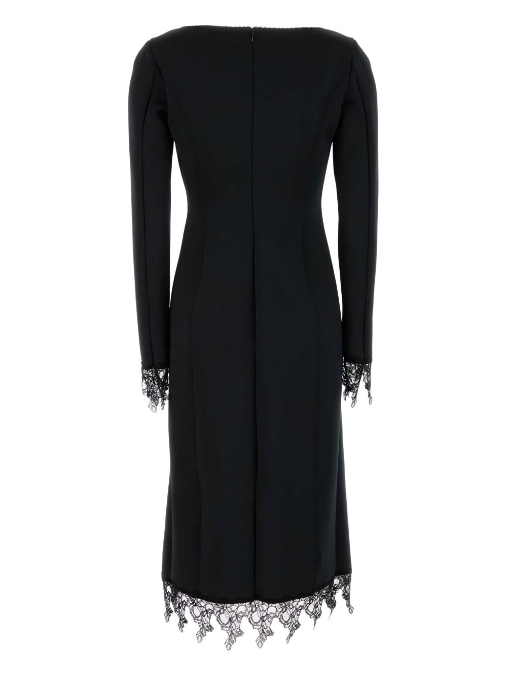 lace-trimmed midi dress - 2