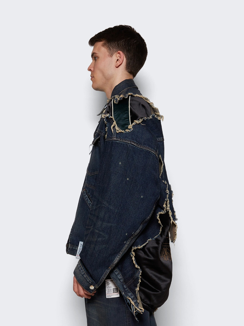 Double Layered Denim Jacket Indigo - 3