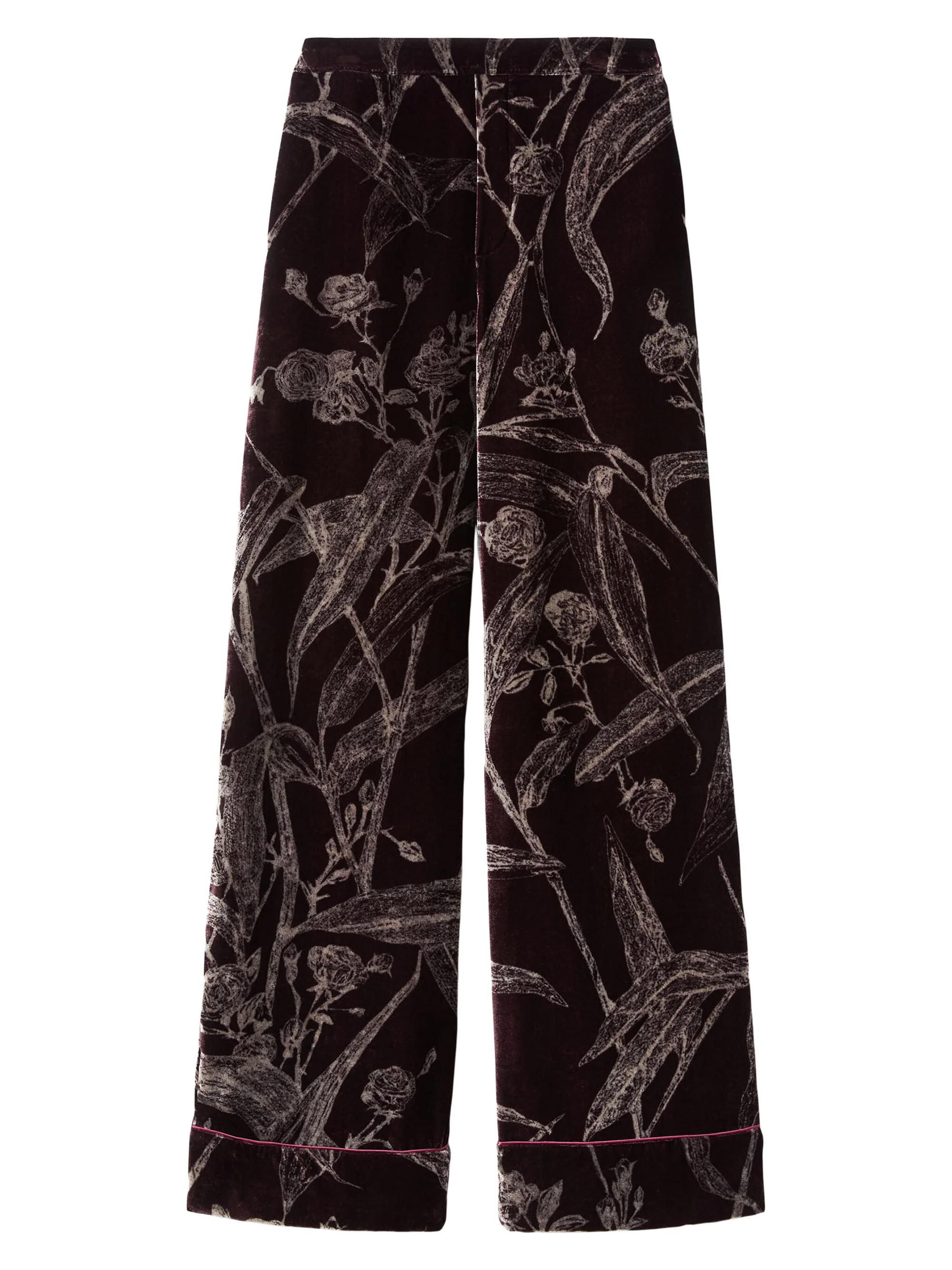 Women's Pajama Pants - Bamboo Burgundy - 1
