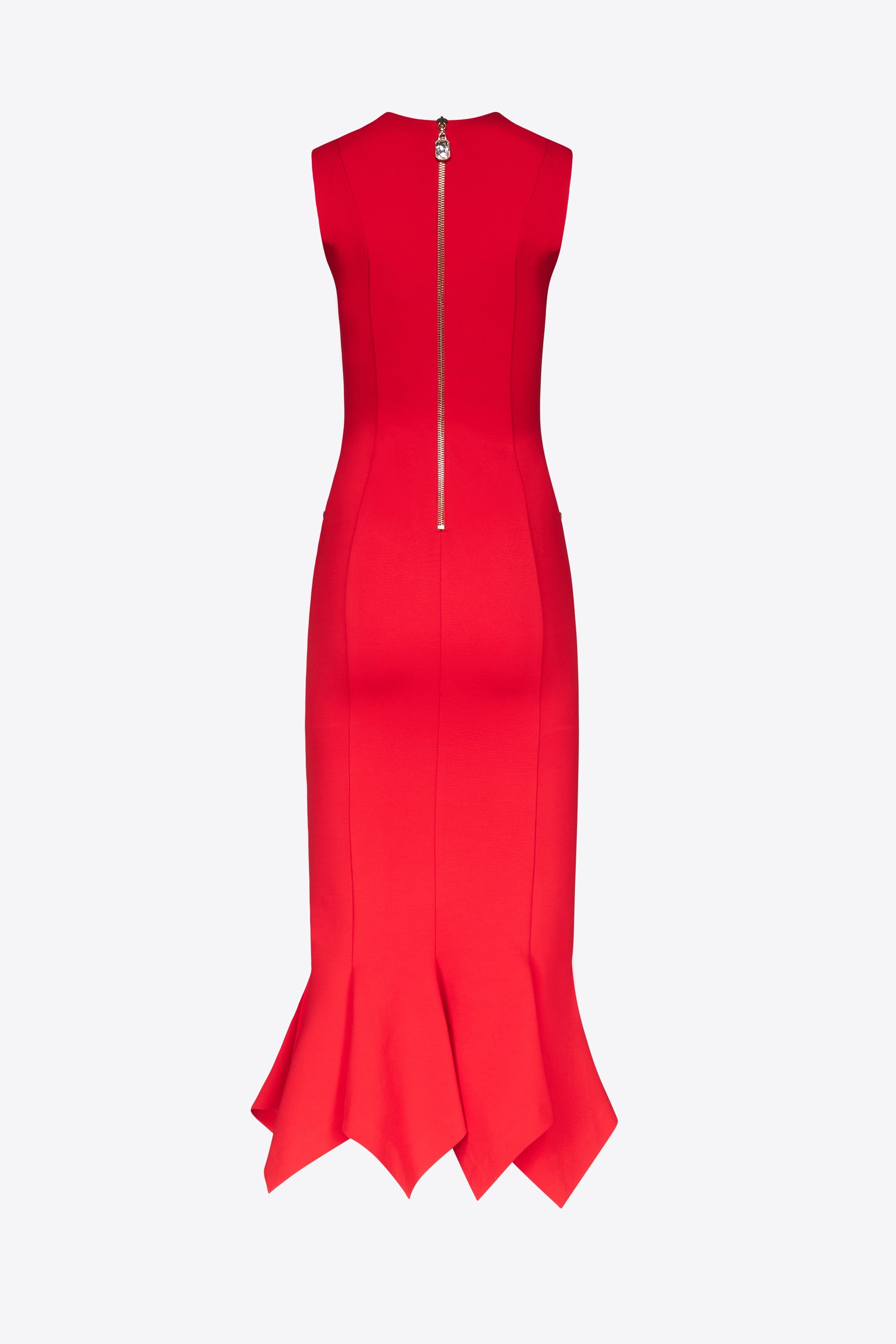 HANDKERCHIEF ZIPPER MIDI DRESS - 2