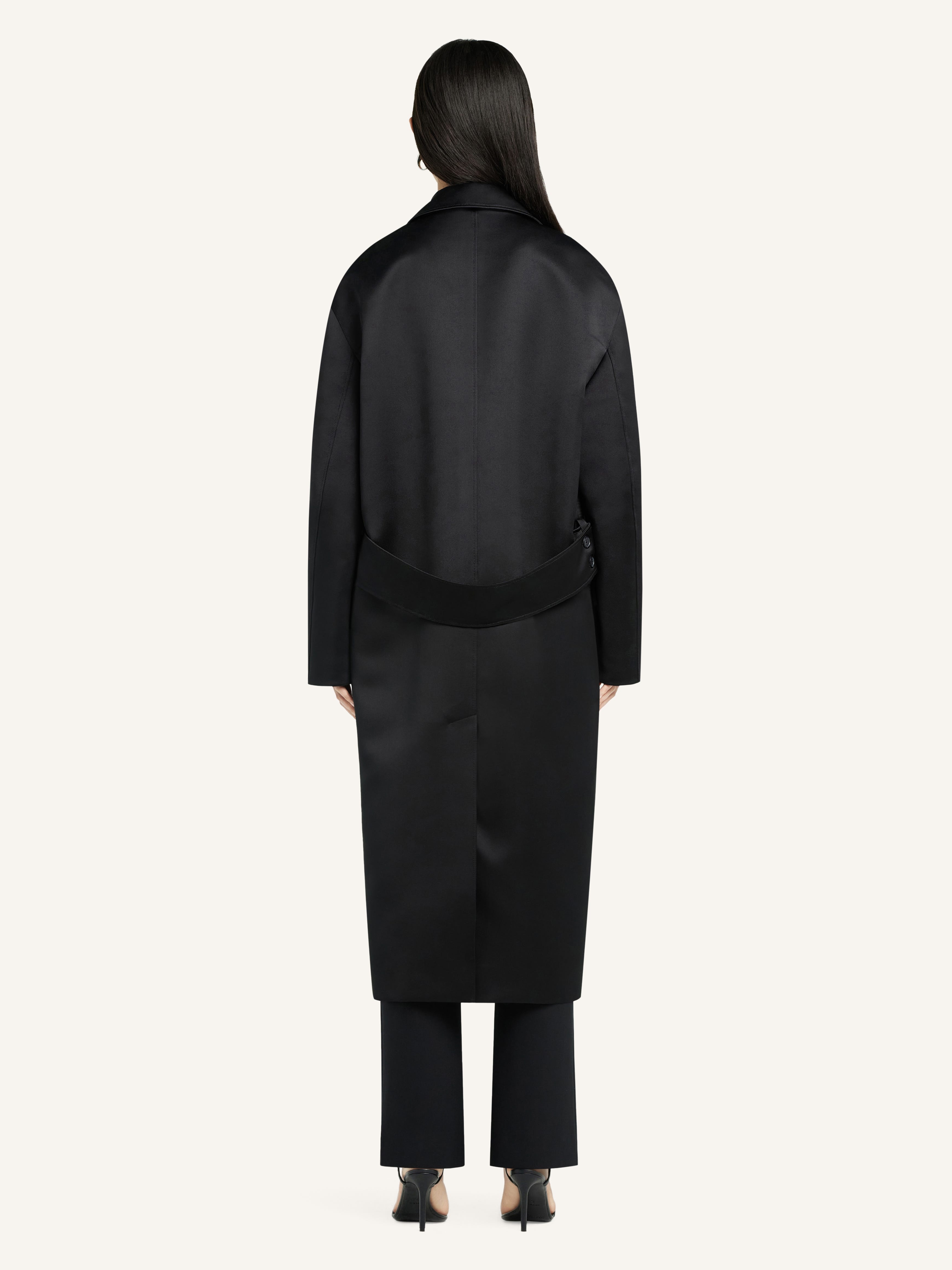 COCOON SATIN COAT - 4