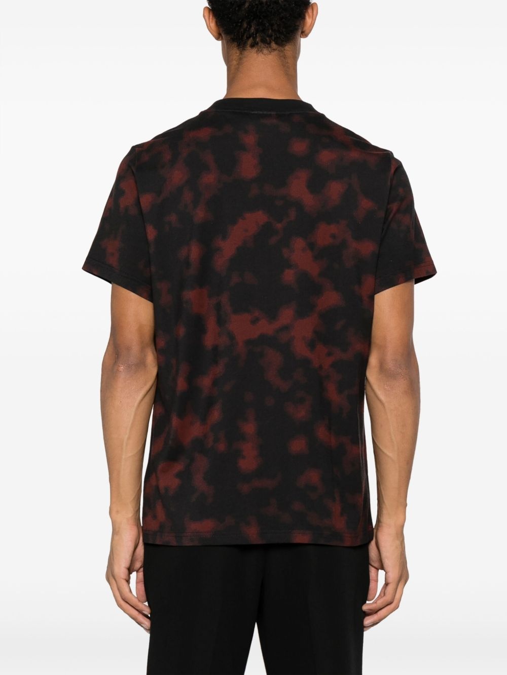 tortoiseshell-print cotton T-shirt - 4
