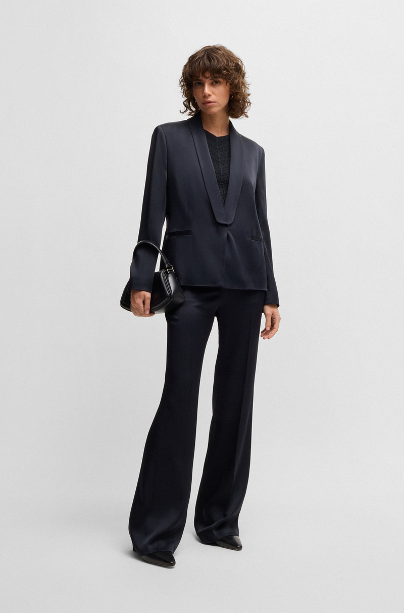 BOSS V-NECK TOP WITH KNITTED STRUCTURE outlook