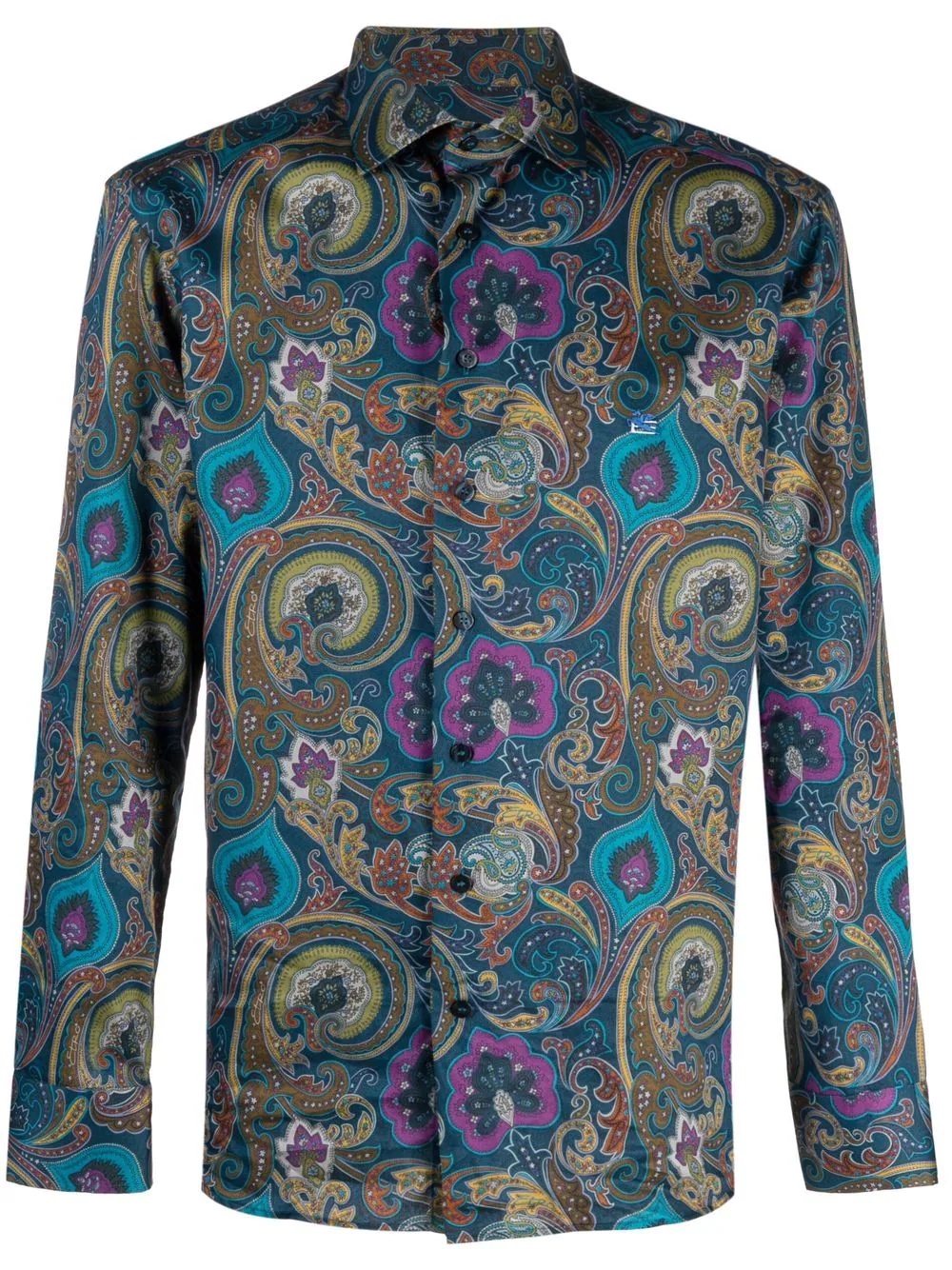 paisley-print cotton shirt - 1