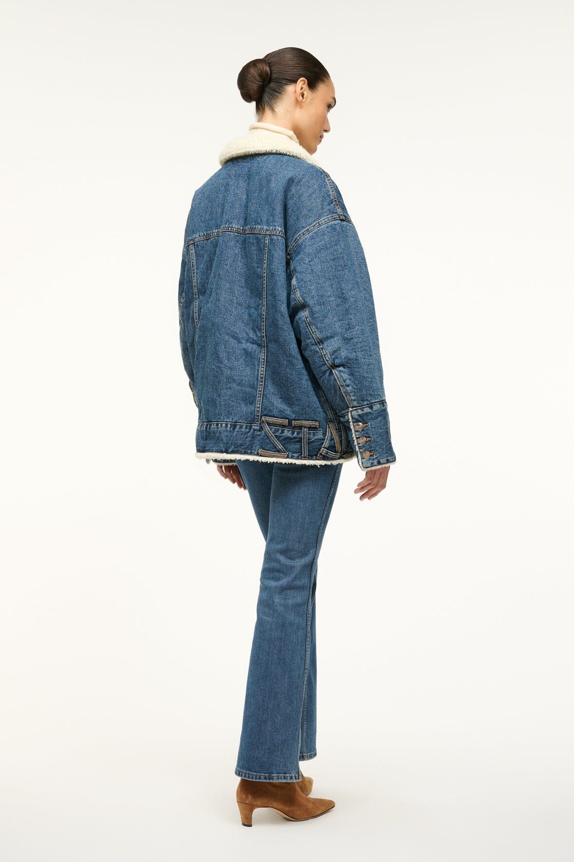 STAUD WRANGLER REVERSIBLE BIGGEST JEAN JACKET INDIGO WASH - 4